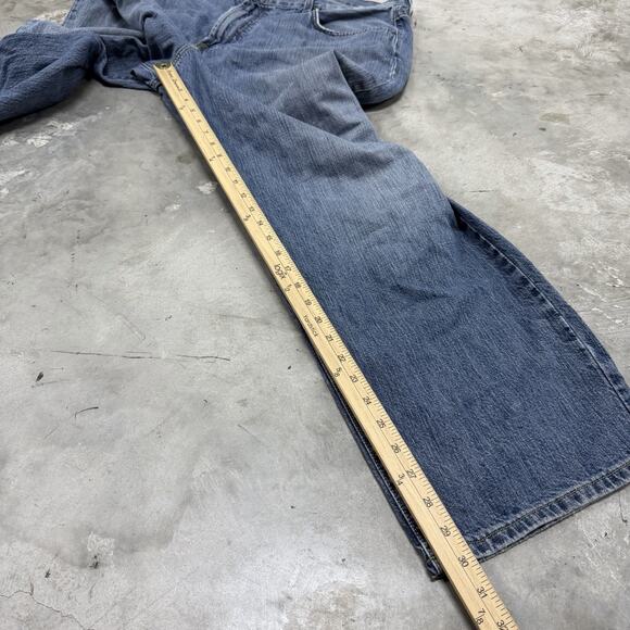 VINTAGE Lucky Brand Jeans Mens 38x30 Blue Straight Classic Baggy Y2K Blue Tag - Picture 6 of 8